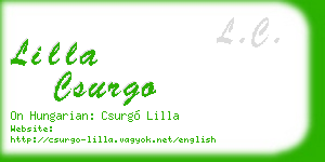 lilla csurgo business card